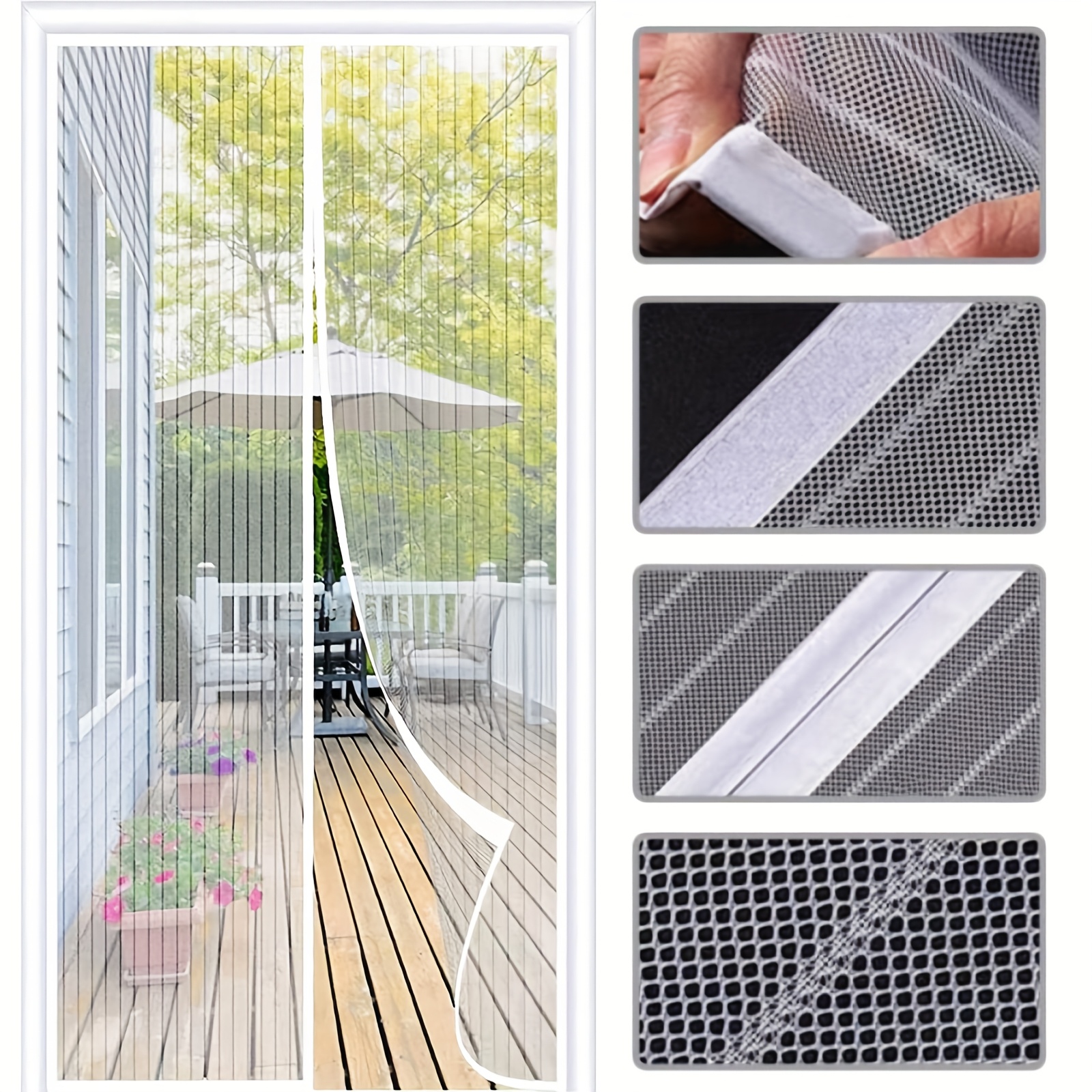 Privacy Screen Filter - Auto-Close Magnetic Mosquito Door Curtain, Breathable