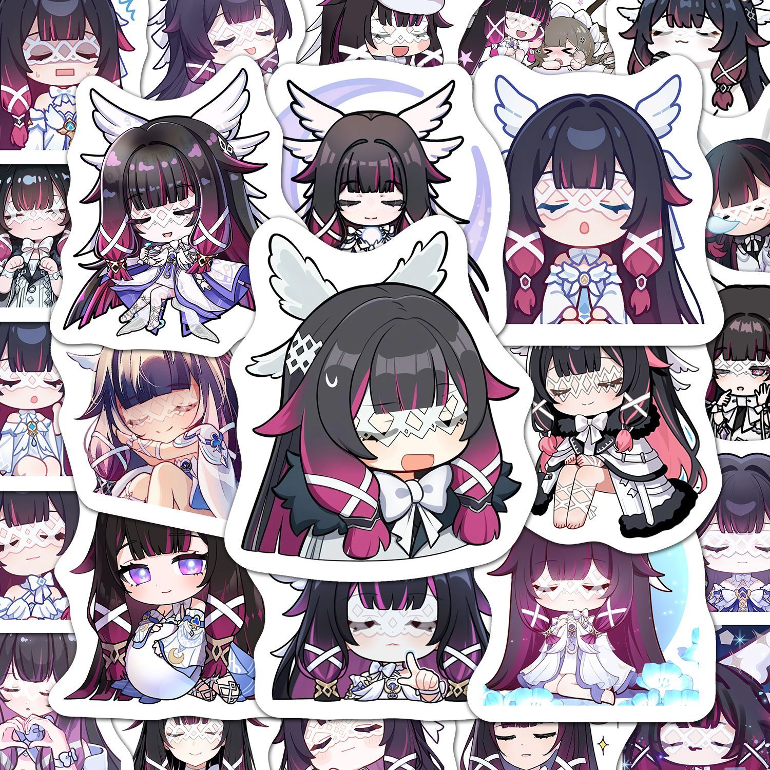 Laptop Accessory - 60Pcs Genshin Impact Columbina Anime Student