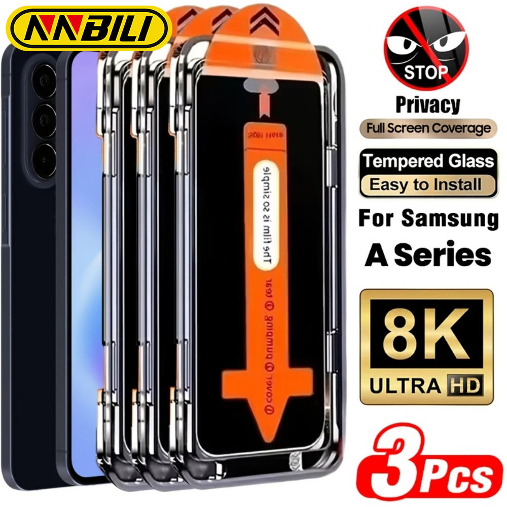 Privacy Screen Filter - NNBILI 3pcs Full Cover Privacy Tempered