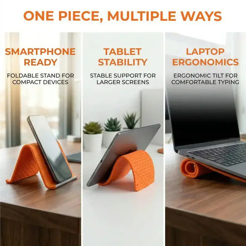 Silicone Foldable Phone Stand  – Laptop Accessories Holder recenzja i cena