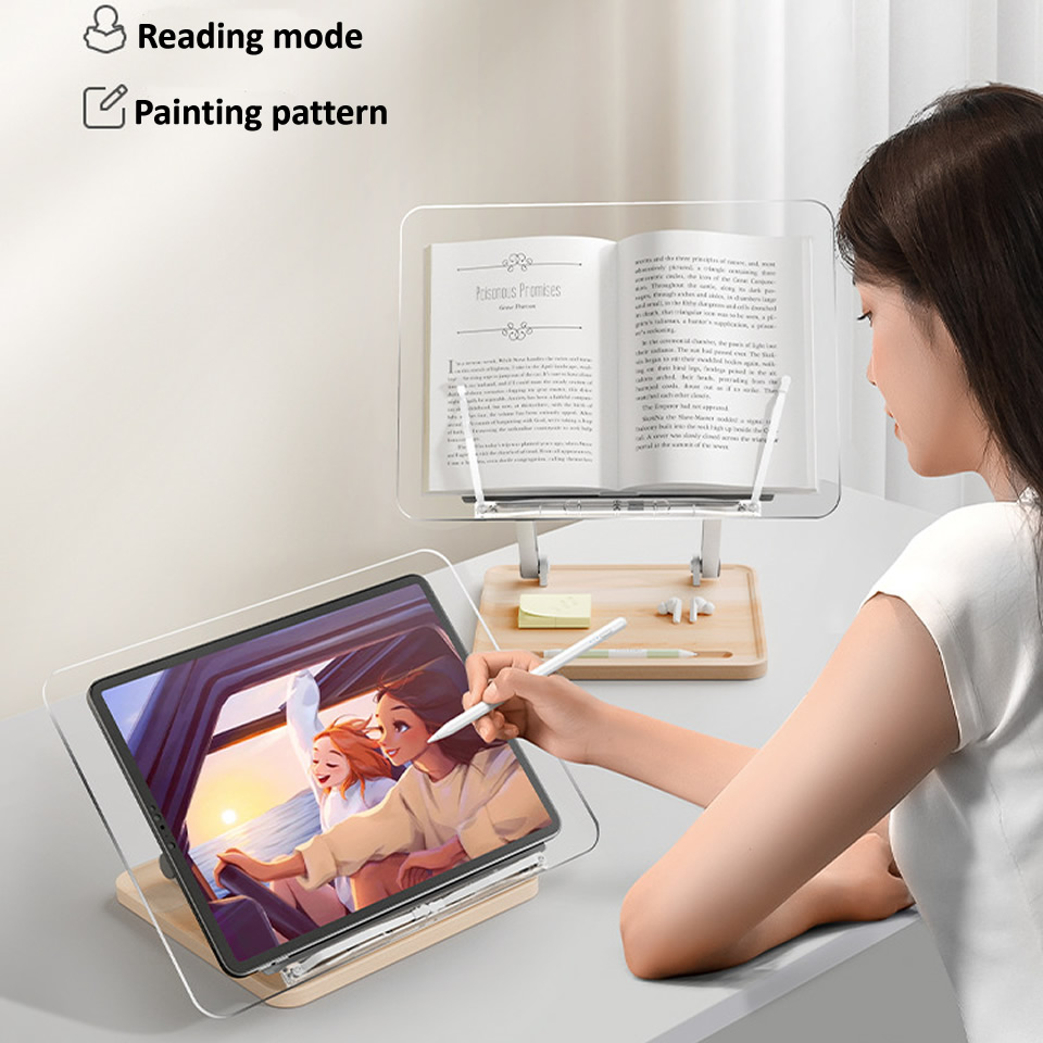 Wooden Reading Stand with ligh – Laptop Accessories Holder recenzja i cena