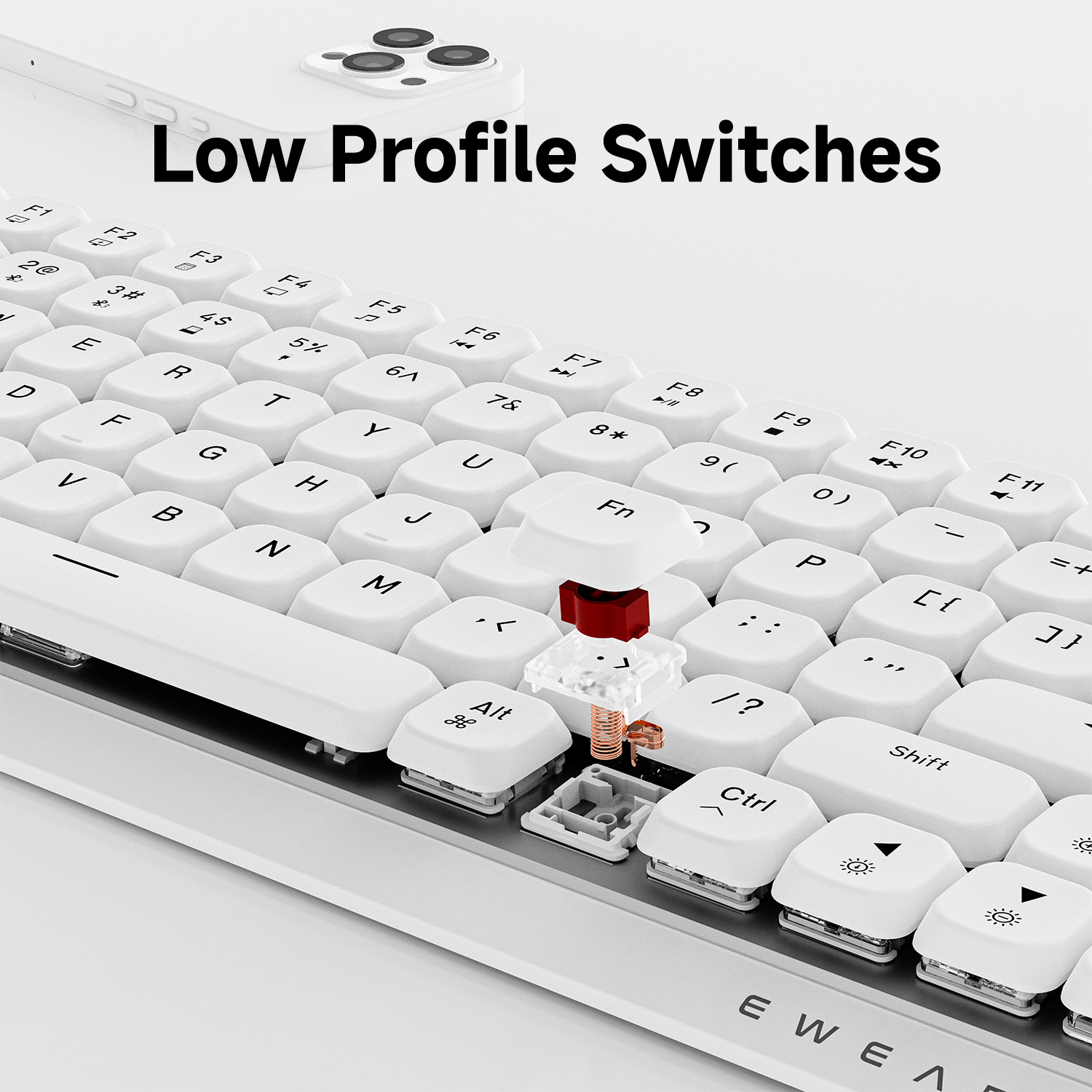 EWEADN 84 Keys Tri-Mode Low Pr – Laptop Ergonomic Accessories recenzja i cena