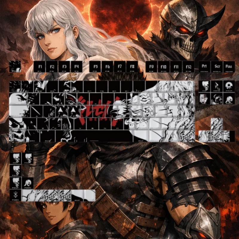 BERSERK Theme Anime Keycap 98  – Laptop Accessories Gifts recenzja i cena