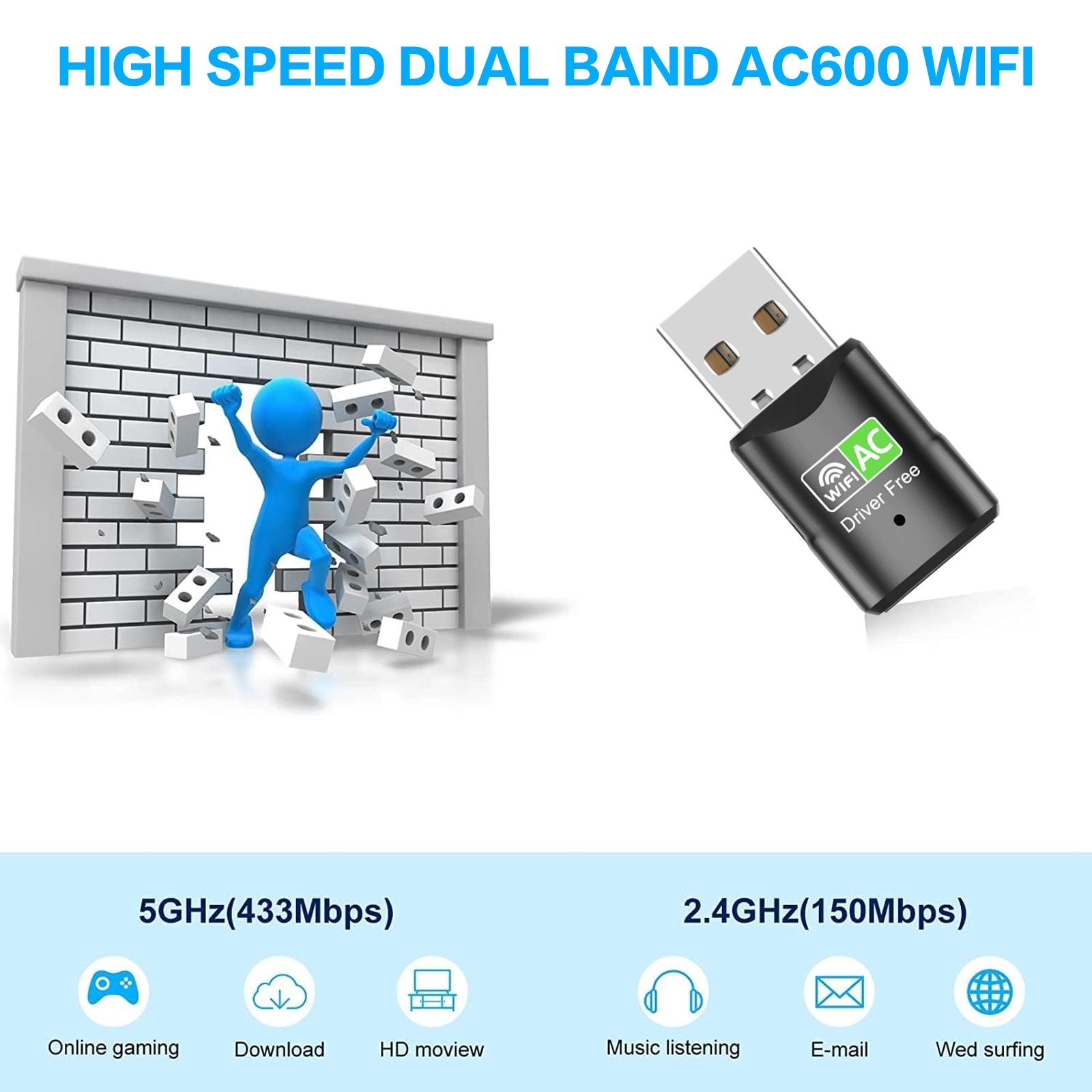 AC600 USB WiFi Adapter, Dual B – Laptop Ergonomic Accessories recenzja i cena