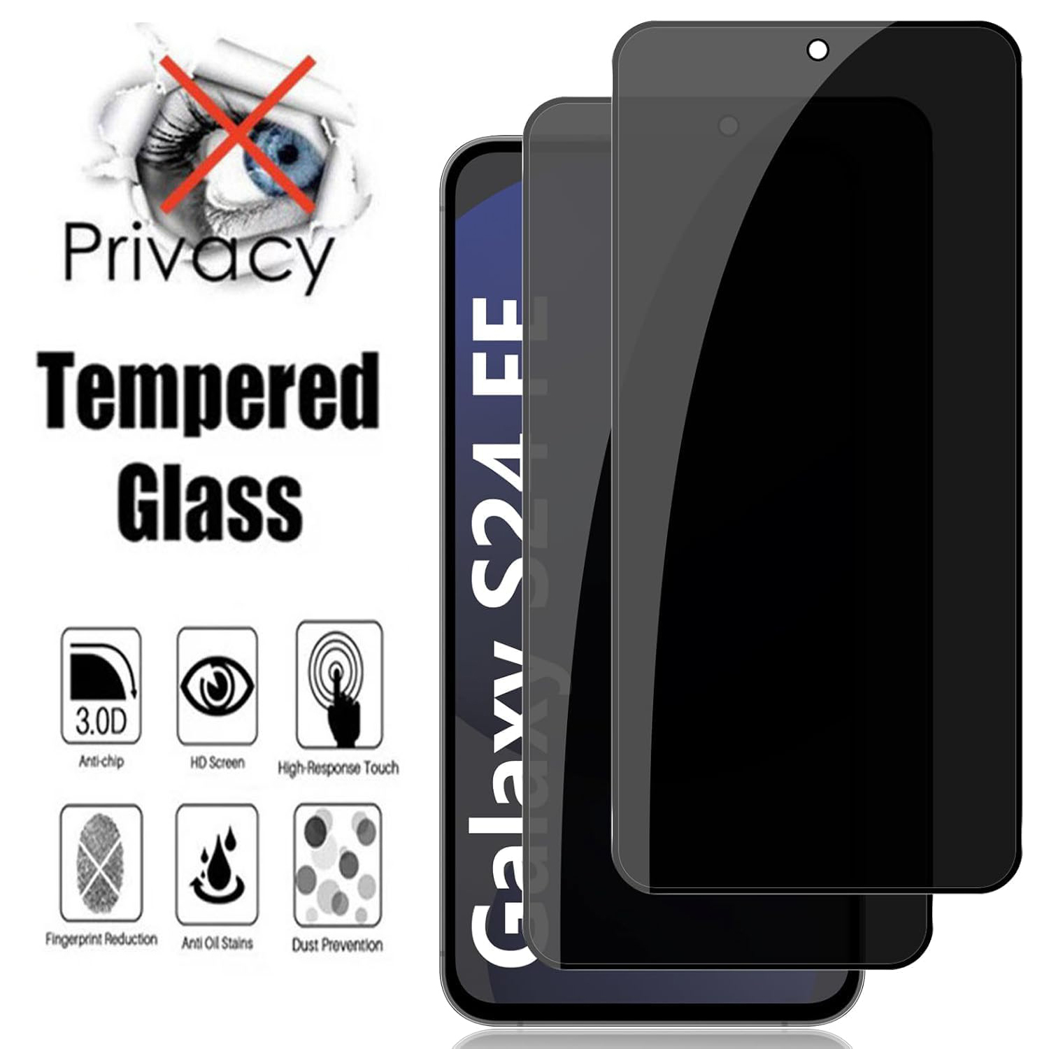2Pcs Anti-Spy Glass For Samsun – Privacy Screen Filter recenzja i cena